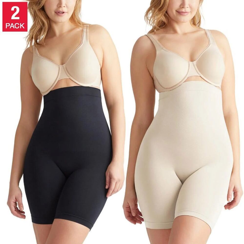Nwt Yummie Women's 2-Pack Smooths And Shapes High Waist Shaping Shorts